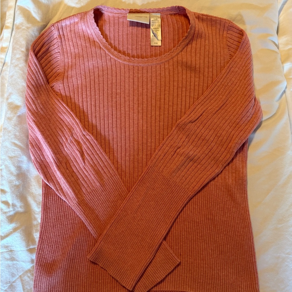 Women's Ribbed Sweater - Pink